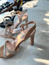 Shimmer Detail Chunky Heel